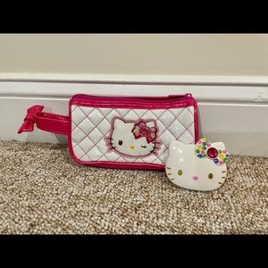 Hello Kitty Wristlet and Double-Mirrored Compact